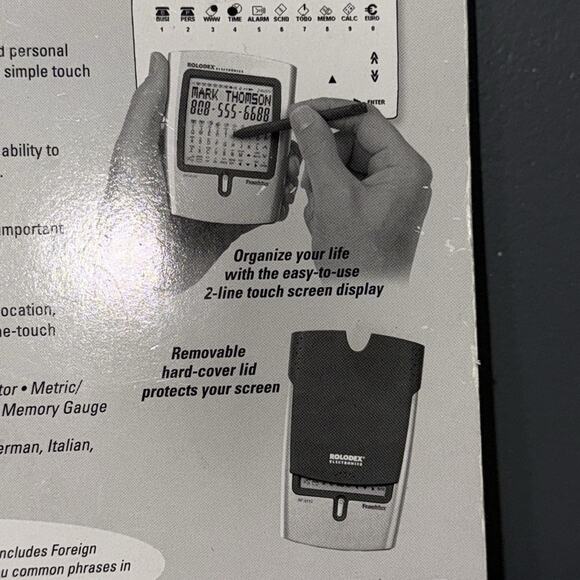 Vintage ROLODEX ELECTRONICS touch screen personal digital assistant RF-8110 - Picture 6 of 8